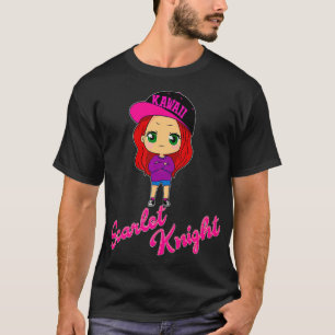 Cute Redhead Pink Kawaii Hat Chibi Premium T-Shirt