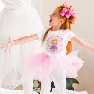Cute Redhead Princess Custom Birthday Party Girls Toddler T-Shirt