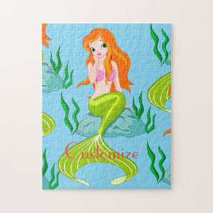 Cute Redheaded Mermaid Thunder_Cove Jigsaw Puzzle