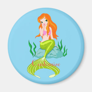 Cute Redheaded Mermaid Thunder_Cove Magnet
