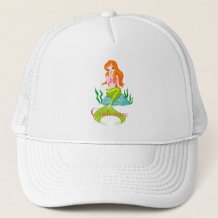 Cute Redheaded Mermaid Thunder_Cove Trucker Hat