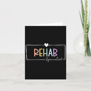 Cute Rehab Specialist Physical Occupational Card