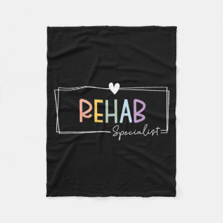Cute Rehab Specialist Physical Occupational Fleece Blanket