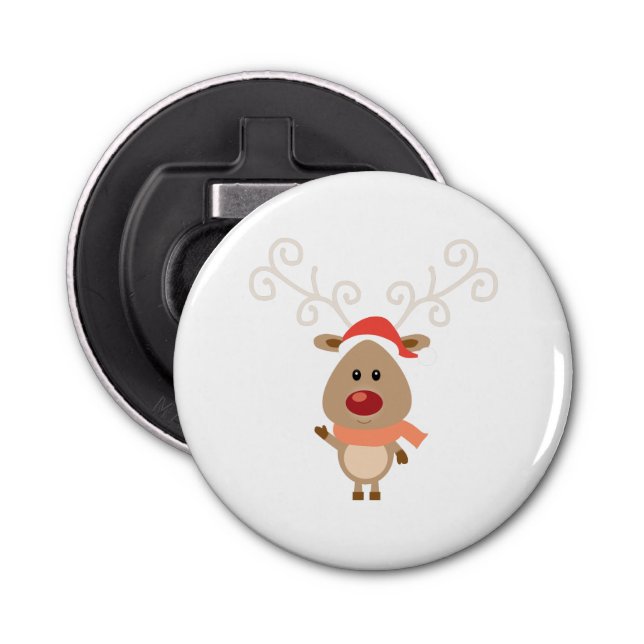 Cute reindeer cartoon bottle opener (Front)