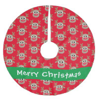 Cute Reindeer Cartoon Pattern Red