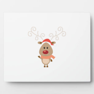 Cute reindeer cartoon plaque
