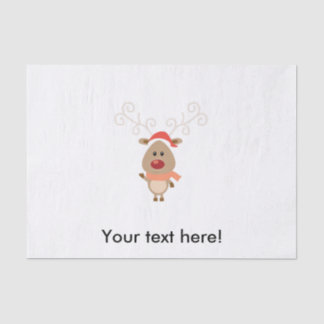 Cute reindeer cartoon tissue paper