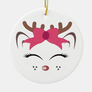 Cute Reindeer Ceramic Tree Decoration