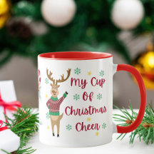 Cute Reindeer Christmas Cheer Mug