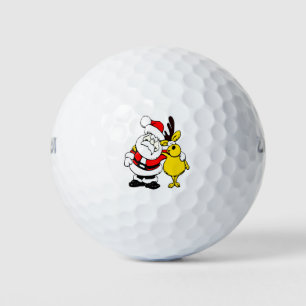 Cute Reindeer Christmas Golf Gift Design Golf Balls