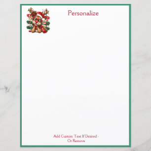 Cute Reindeer Christmas Personalised Holiday