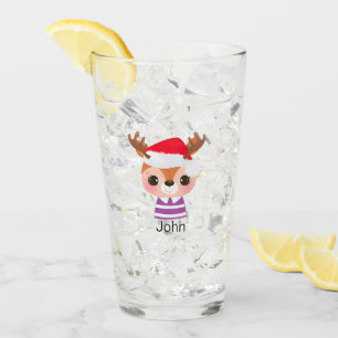 Cute Reindeer Christmas Winter Animal Glass