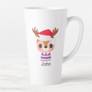Cute Reindeer Christmas Winter Animal Latte Mug