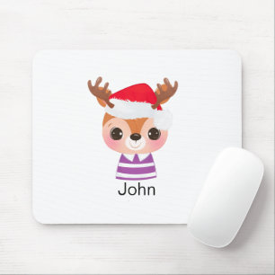 Cute Reindeer Christmas Winter Animal Mouse Mat