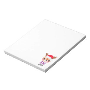 Cute Reindeer Christmas Winter Animal Notepad