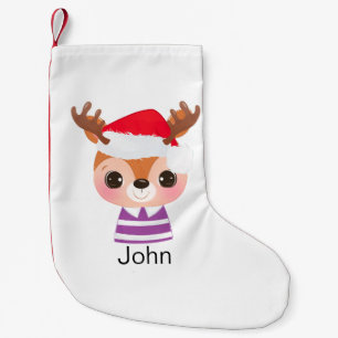 Cute Reindeer Christmas Winter Animal Small Christmas Stocking