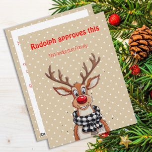 Cute reindeer christmas wish beige Postcard