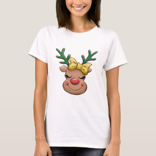Cute Reindeer Christmas Women's T-Shirt