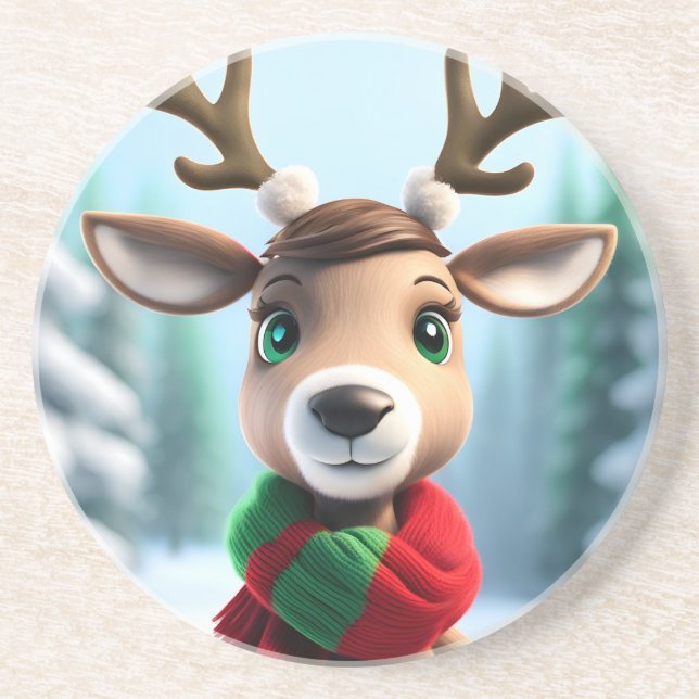 Cute Reindeer Coaster (Front)