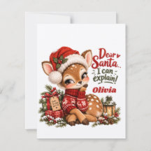Cute Reindeer Custom Name Christmas Holiday