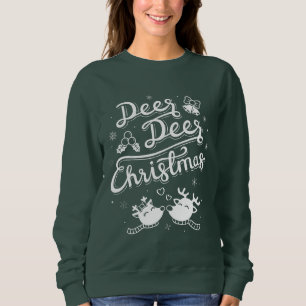 Cute Reindeer Deer Christmas Typography Pun Tee