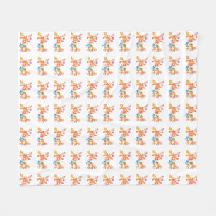 Cute Reindeer Fleece Blanket