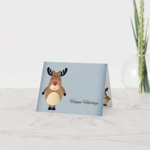 Cute Reindeer Holiday Card