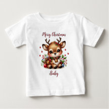 Cute Reindeer Holiday Shirt -Personalised Toddler