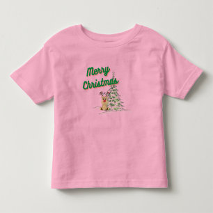 Cute Reindeer in the Snow Christmas Toddler T-Shirt