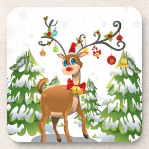 Cute Reindeer in the Snow Coaster