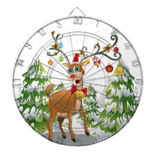 Cute Reindeer in the Snow Dartboard