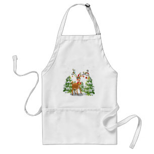 Cute Reindeer in the Snow Standard Apron
