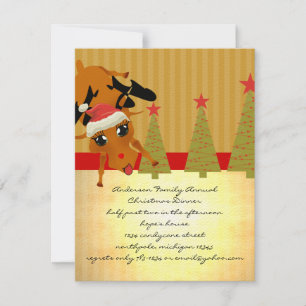 Cute Reindeer Invitation