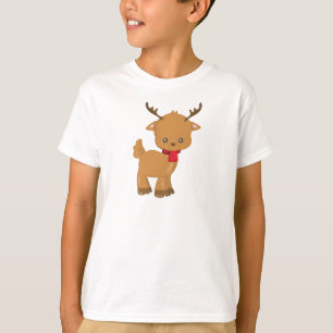 Cute Reindeer, Little Reindeer, Scarf, Antlers T-Shirt