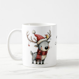 Cute Reindeer Merry Christmas Coffee Mug