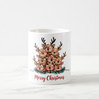 Cute Reindeer Merry Christmas Coffee Mug