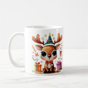 Cute Reindeer Merry Christmas Gift Coffee Mug