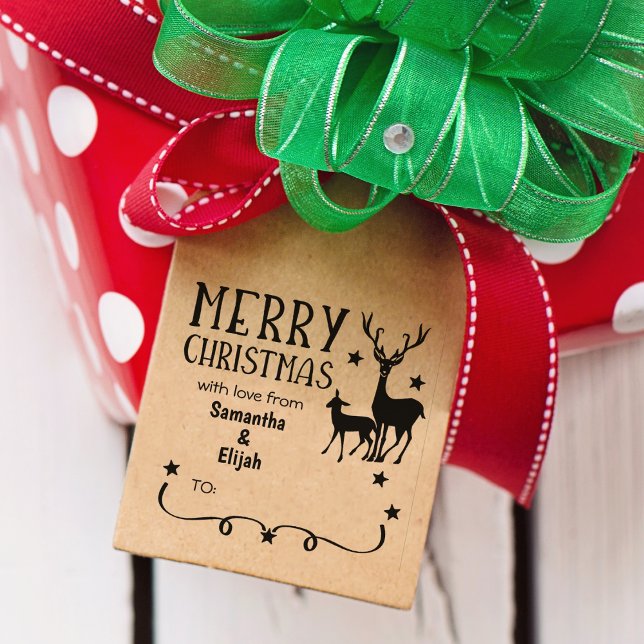 Cute Reindeer Merry Christmas with love  Rubber Stamp (Creator Uploaded)
