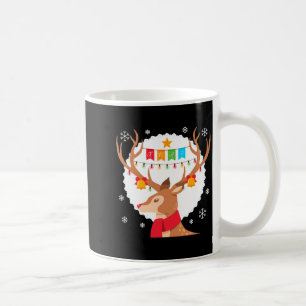 Cute Reindeer Merry Xmas Merry Christmas Happy New Coffee Mug