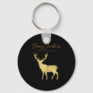 Cute Reindeer Merry Xmas Merry Christmas Happy New Key Ring