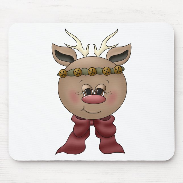 Cute Reindeer Mouse Mat (Front)