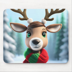 Cute Reindeer Mouse Mat