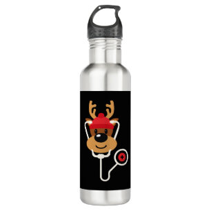 Cute Reindeer Nurse Christmas 710 Ml Water Bottle