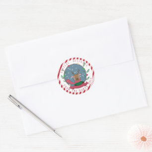 Cute Reindeer Red Scarf Special Delivery Stickers