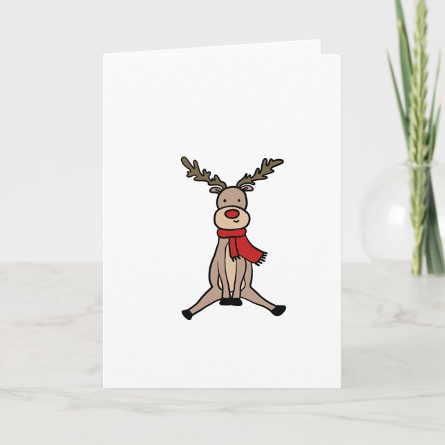 CUTE REINDEER, Rudolph Holiday Card (Front)