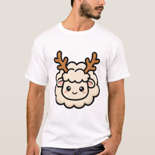 Cute Reindeer Sheep Christmas T-Shirt