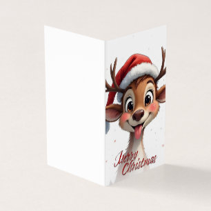 Cute Reindeer Wishing Merry Christmas