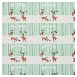 Cute Reindeers Christmas fabric