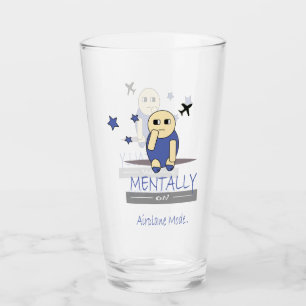 Cute Relatable Chimy Aeroplane Mode Glass Cup