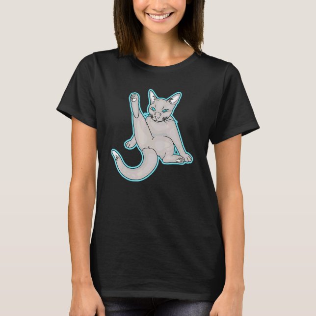 Cute Relaxed Cat T-Shirt (Front)